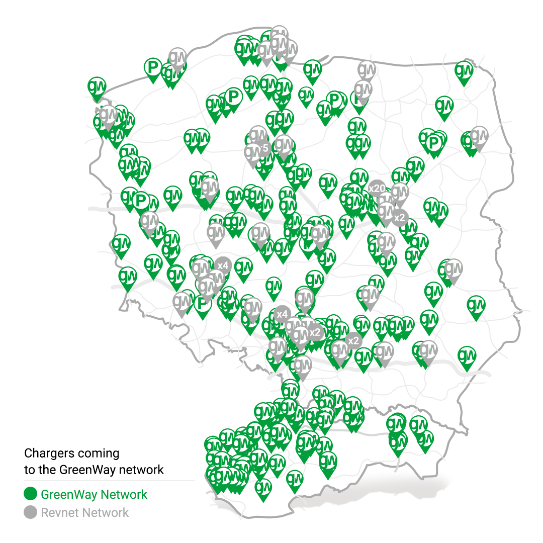 GreenWay acquires EV and the network of 70 charging